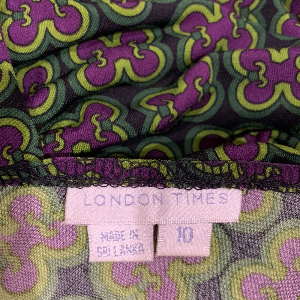 London Times Faux Wrap Dress - Picture 15 of 16